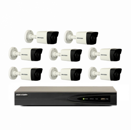 عدد 8 كاميرات شبكية 5 ميجـا IP - داخلية او خارجية...