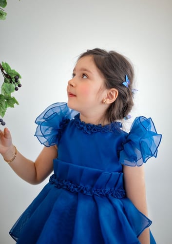 فستان اورقنزا نيلي