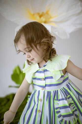 فستان اسباني انيق من قطعتين للبنات الصغار