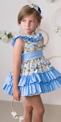 فستان سماوي طبقات