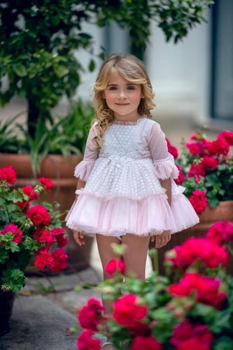 فستان كارمن للبنات الصغار