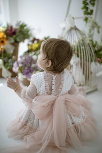 فستان كارمن للبنات الصغار