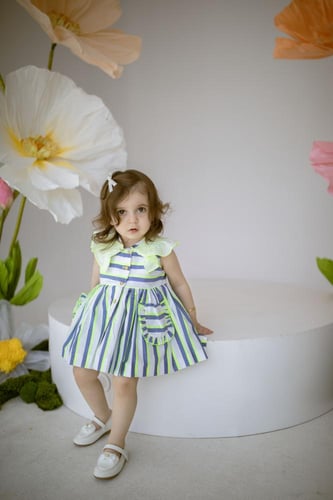 فستان اسباني انيق من قطعتين للبنات الصغار