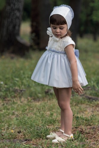 فستان مناسبات سماوي ٣ قطع للبنات الصغار