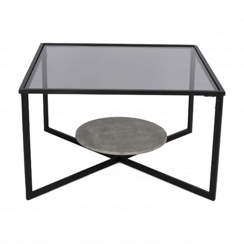 طاولة قهوة زجاج 75X75 x45سم