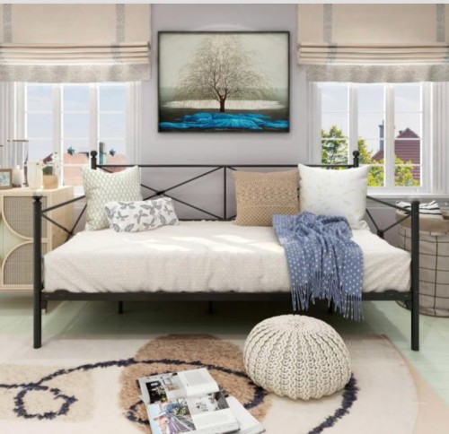 إطار سرير نهار أسود 90x200
