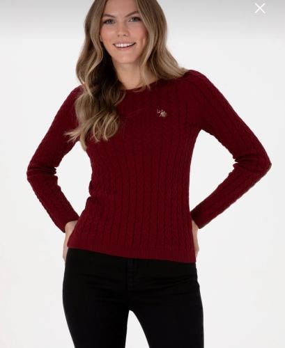 كنزة بولو برغندي