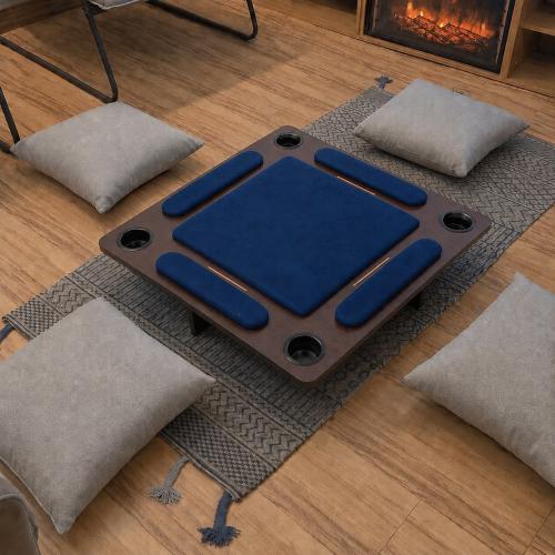 Floor backgammon table blue color with bell sound