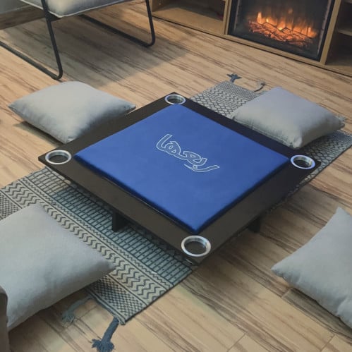 طاولة بلوت ارضية لون أزرق بصوت الجرس