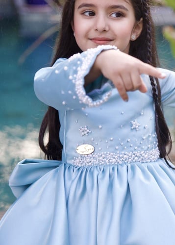 فستان لؤلؤ كم طويل