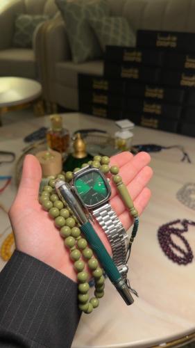 بكج - سبحه وساعه وقلم مونت بلانك أخضر ملكي