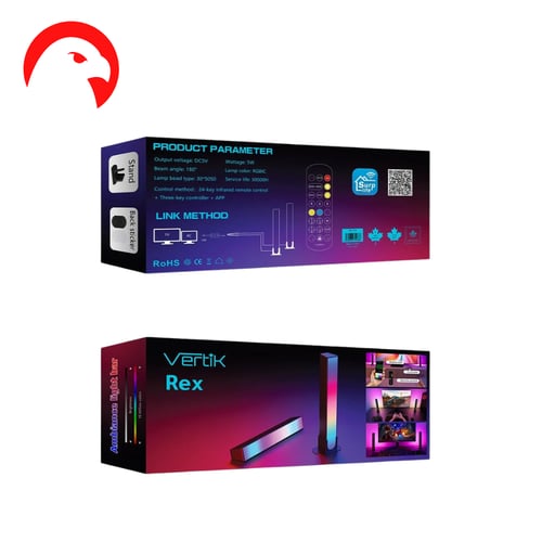 اضاءة REX المكتبي والخاص بالألعاب إضاءة ذكية RGB م...