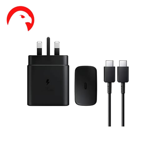 فيش جداري سامسونج اصلى PD بقوة 25W مع كابل - أسود