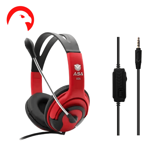 سماعة رأس ASA للبلاستيشن سلكية للألعاب مزودة بميكر...