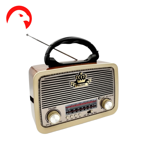 راديو كلاسيكي متنقل بلوتوث + USB + بطارية قابلة لل...