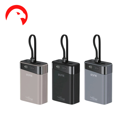 بطارية متنقلة Eone بقوة 45w / 20000mAh مدمج كابل ت...
