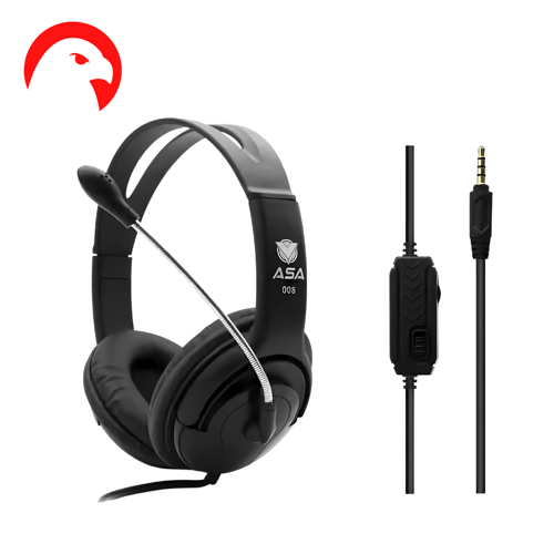 سماعة رأس ASA للبلاستيشن سلكية للألعاب مزودة بميكر...