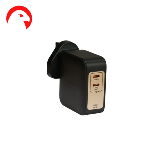 فيش جداري بمنفذين PD شاحن بتقنية GaN Power