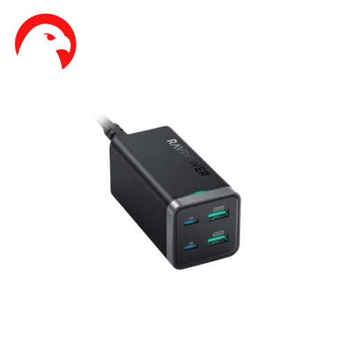 منصة شحن راف باور 4 منافذ 2 USB و 2 PD قوة 65 واط...