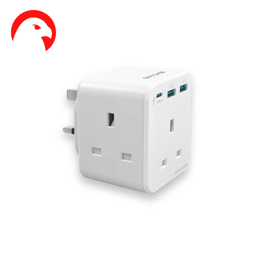 فيش جداري 3 افياش طاقة 20w 2USB + 1PD راف باور