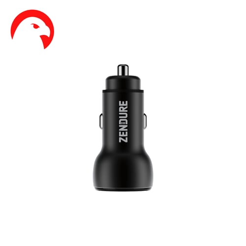 شاحن سيارة زندور قوة 48w بمنفذين usb و usb-c الوان...