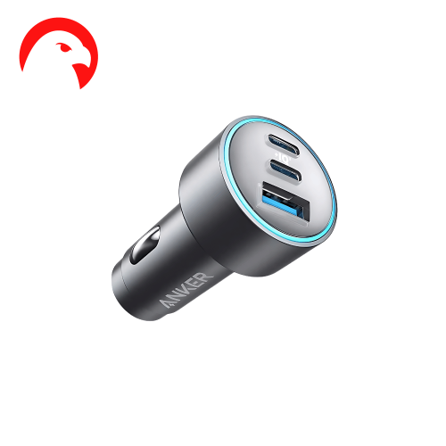 شاحن سيارة بقوة 67 واط، مع 3 مخارج - 2PD + USB شرك...