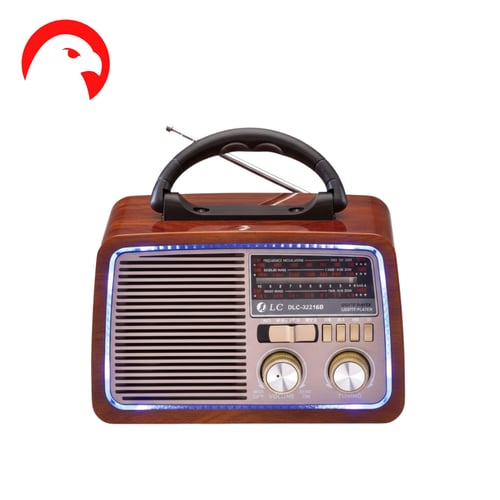 راديو كلاسيكي متنقل بلوتوث + USB + بطارية قابلة لل...