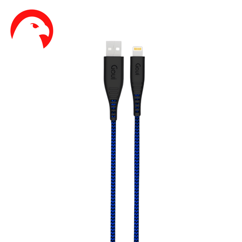 كيبل ايفون 1.5 متر معتمد Goui Flex Lightning - أحم...
