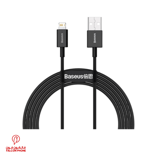 كابل ايفون ربل عادي 1م من بيسوس - اسود