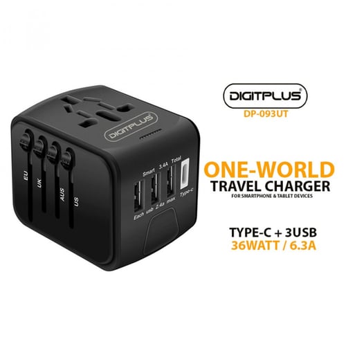 شاحن سفر جداري متعدد الاستخدامات بقوة 36 واط من di...