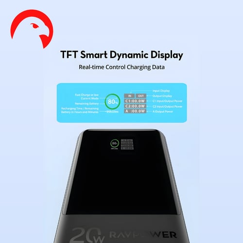 بطارية راف باور 10000 ملي أمبير | شاحن متنقل 20 وا...