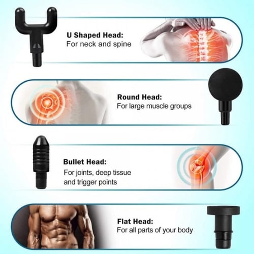 جهاز تدليك الجسم مع اربع رؤوس تدليك قابلة للاستبدا...