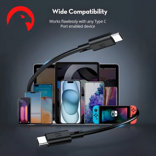 بكج راف باور 3 اسلاك تايب سي - شحن سريع 60w ونقل ب...