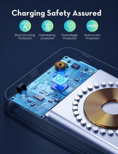 بطارية مغناطيسية لاسلكية راف باور بسعة 5000 ملي ام...