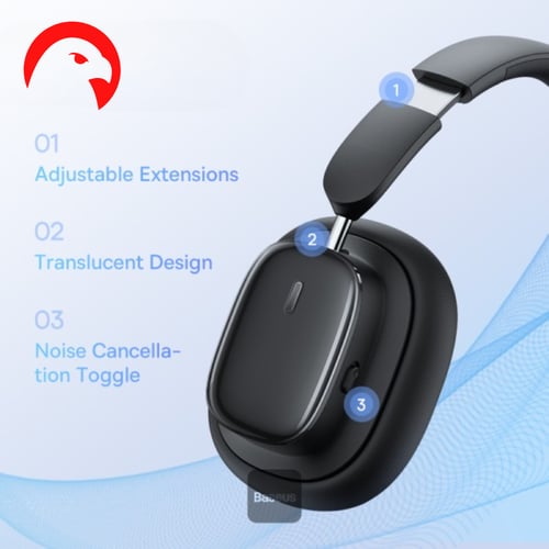 سماعات رأس لاسلكية Baseus Bowie H1i مع خاصية إلغاء...