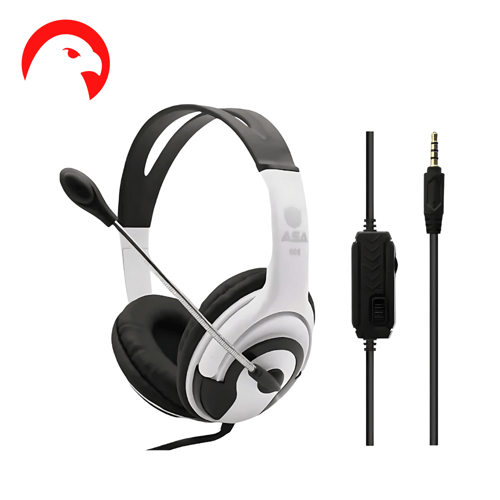 سماعة رأس ASA للبلاستيشن سلكية للألعاب مزودة بميكر...