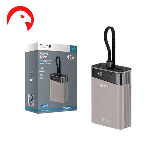 بطارية متنقلة Eone بقوة 45w / 20000mAh مدمج كابل ت...