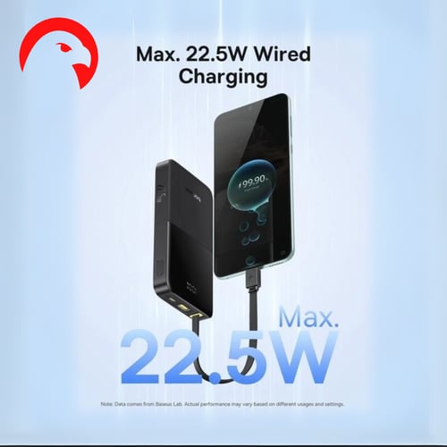 بيسوس - بطارية متنقلة 10000 ملي أمبير USB 22.5w مع...