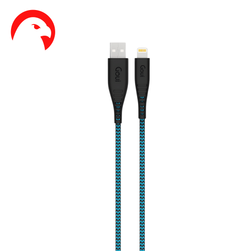 كيبل ايفون 1.5 متر معتمد Goui Flex Lightning - أحم...