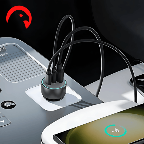 شاحن سيارة بقوة 67 واط، مع 3 مخارج - 2PD + USB شرك...