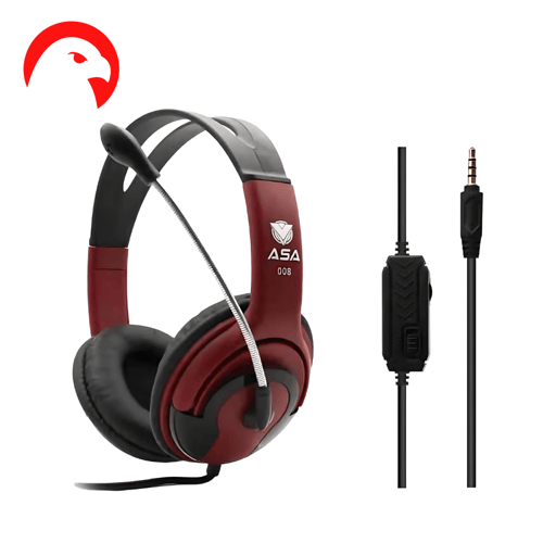 سماعة رأس ASA للبلاستيشن سلكية للألعاب مزودة بميكر...
