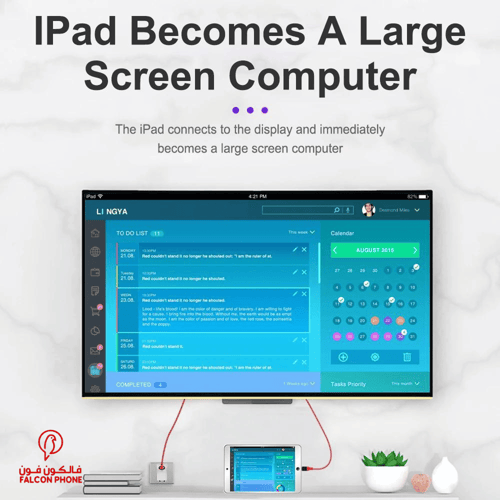 كيبل اتش دي ام اي 2 متر لأجهزة ابل