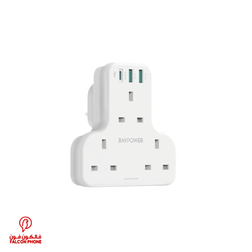 فيش جداري راف باور بايونير 3 مداخل طاقة 2 USB ومنف...