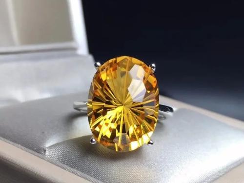 حجر السترين برازيلي الطبيعي عيار 925 من الفضة