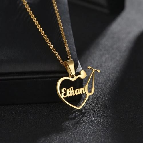 سلسال مطلي بالذهب حسب الاسم