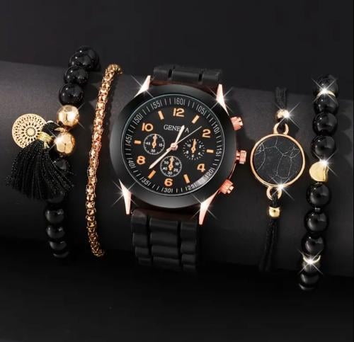 طقم ساعه مع اكسسوارات