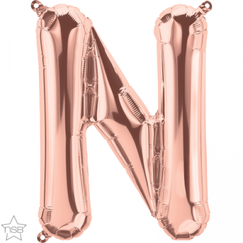 FOIL SMALL LETTER ROSEGOLD (عدد 5 قطع) N