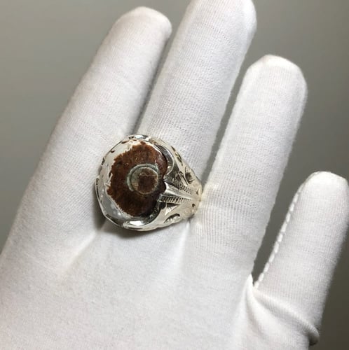 خاتم الفضة عقيق يمني عين الذيب حجم راهي صياغة حجاز...