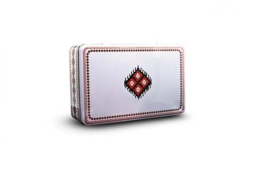 علبة معدن بنقش السدو