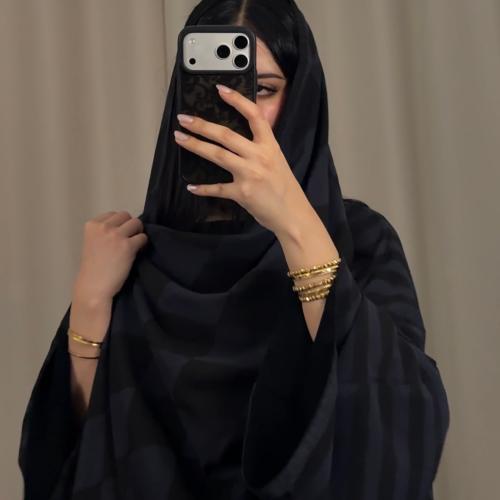 عبايه ( N111 ) شيفون دبل فيس